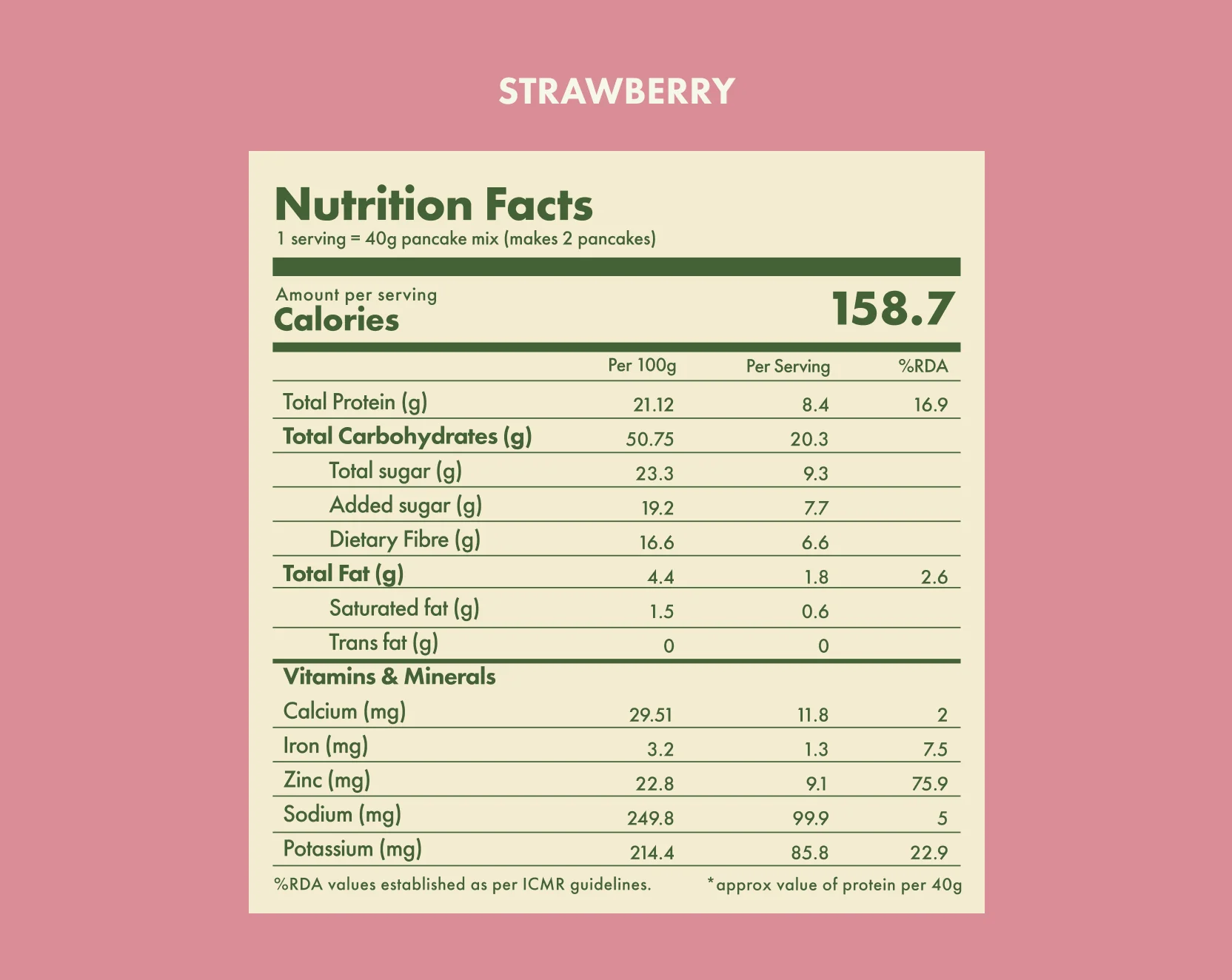 No-Nonsense Plant Protein Pancakes - Strawberry - Image 6